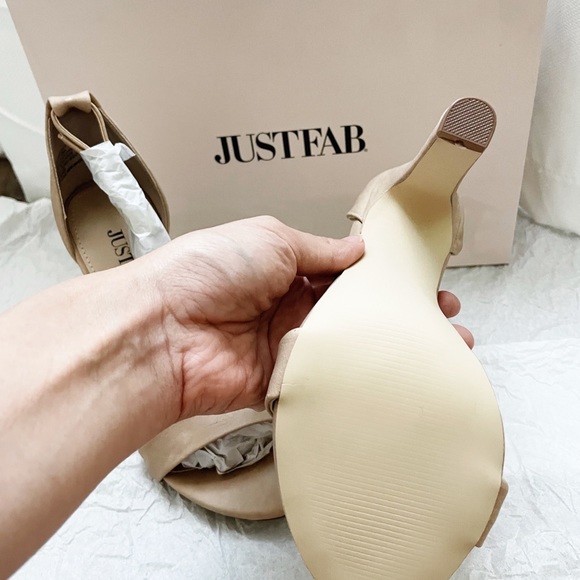 Nude Single Strap Heeled Sandal - Just Fab - Picture 2 of 2